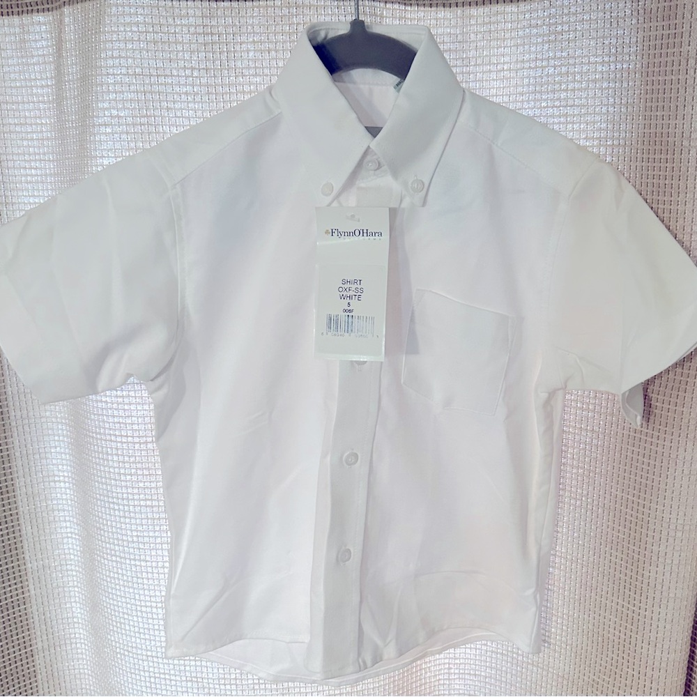 Flynn O’Hara Short Sleeve Oxford White Shirt